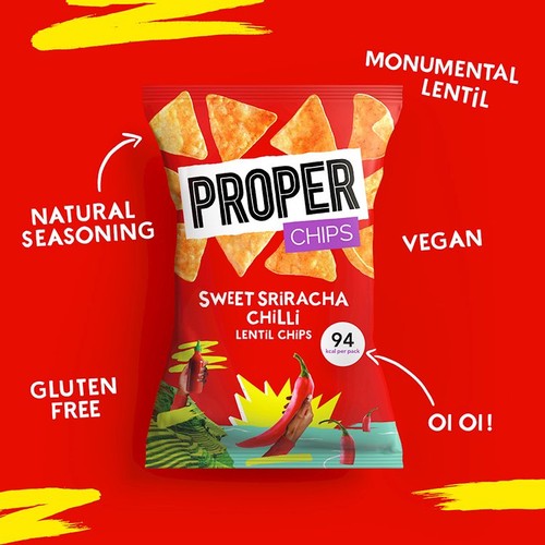 Properchips Sweet Sriracha Lentil Chips thumbnail 2