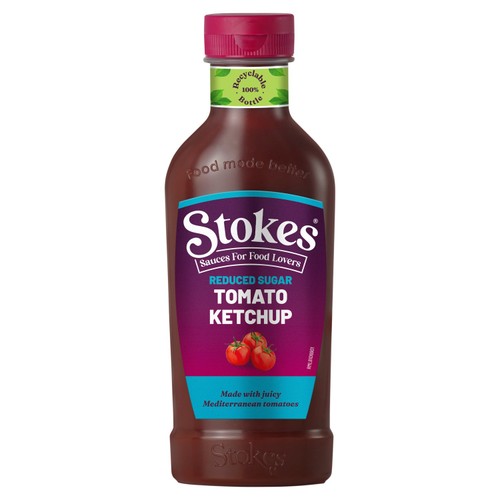 Stokes Reduced Sugar Tomato Ketchup Squeezy