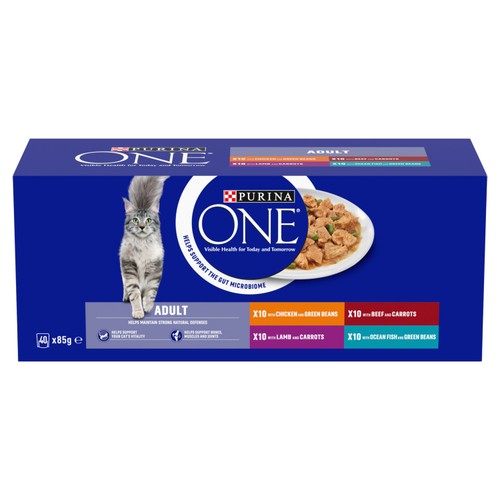 Purina One Mini Fillets Mixed Selection in Gravy Wet Cat Food