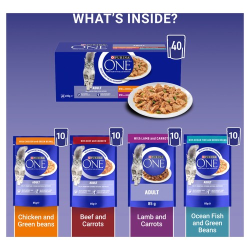 Purina One Mini Fillets Mixed Selection in Gravy Wet Cat Food  thumbnail 7