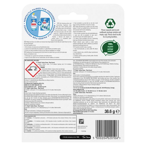 Duck Active Clean Toilet Rim Block Pine thumbnail 3