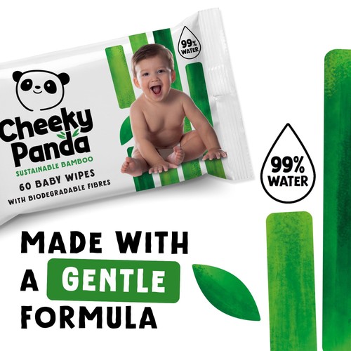 Cheeky Panda Bamboo Baby Wipes, 12 x 60 Wipes thumbnail 4