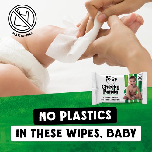 Cheeky Panda Bamboo Baby Wipes, 12 x 60 Wipes thumbnail 5