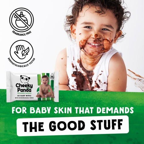 Cheeky Panda Bamboo Baby Wipes, 12 x 60 Wipes thumbnail 6