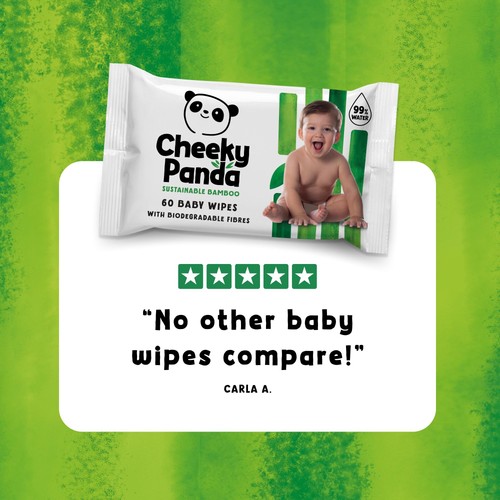 Cheeky Panda Bamboo Baby Wipes, 12 x 60 Wipes thumbnail 8