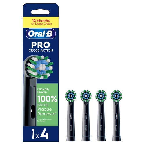Oral B Crossaction Toothbrush Heads Black