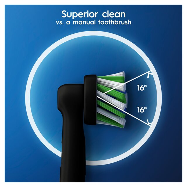 Oral B Cross Action Toothbrush Heads Refills Black thumbnail 5