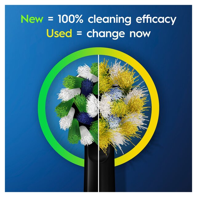 Oral B Cross Action Toothbrush Heads Refills Black thumbnail 6
