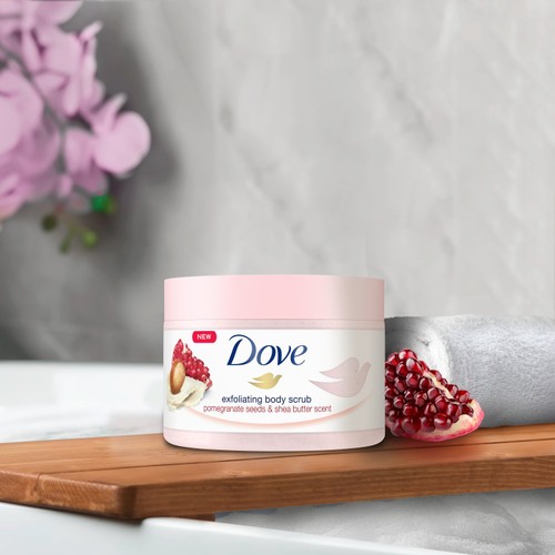 Dove Pomegranate Shower Exfoliating Body Scrub Jar thumbnail 3