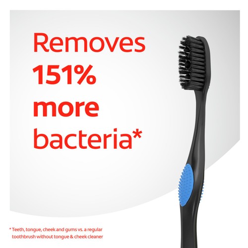 Colgate 360 Deep Clean Charcoal Medium Manual Toothbrush  thumbnail 3