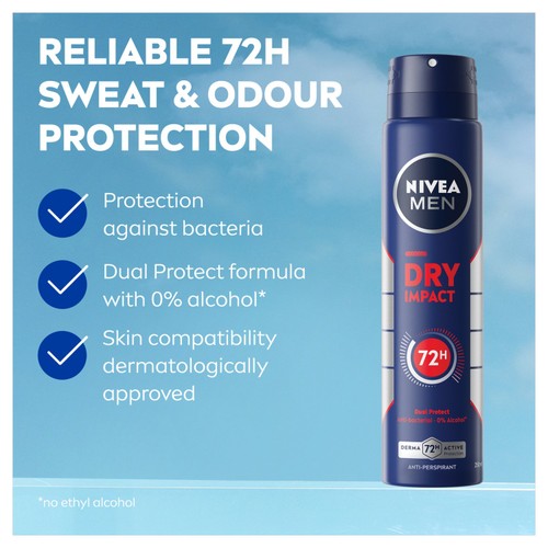 NIVEA MEN Dry Impact Anti-Perspirant Deodorant Spray thumbnail 3