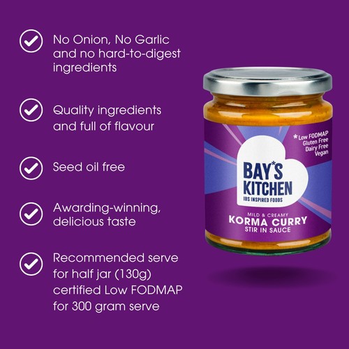 Bay's Kitchen  Korma Low Fodmap Stir-in Sauce thumbnail 2