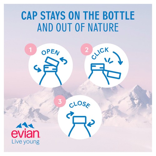 Evian Still Mineral Water Glass Bottle thumbnail 8