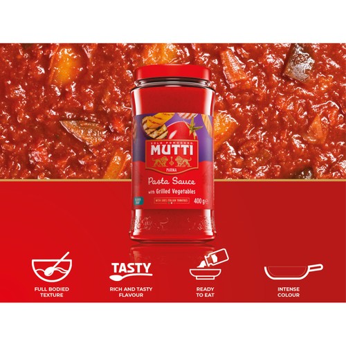 Mutti Tomato & Grilled Vegetable Pasta Sauce No Added Sugar thumbnail 2