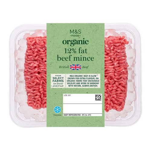M&S Select Farms Organic British Beef Mince 12% Fat thumbnail 2