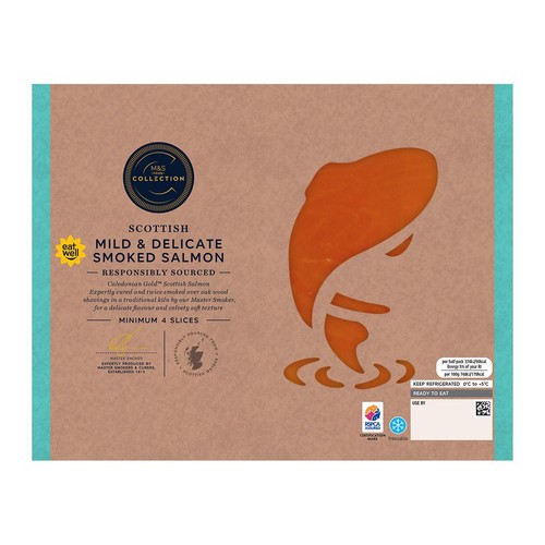 M&S Collection Scottish Mild & Delicate Smoked Salmon  thumbnail 3