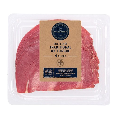 M&S Hand Pressed Ox Tongue 4 Slices