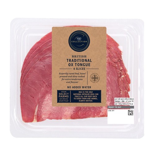 M&S Hand Pressed Ox Tongue 4 Slices thumbnail 2