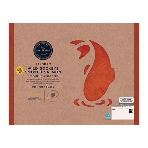 M&S Collection Wild Sockeye Smoked Salmon thumbnail 2