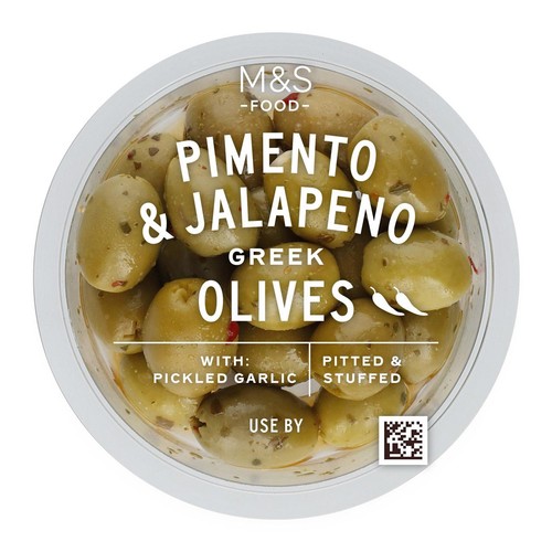 M&S Olives with Garlic, Pimento & Jalapeno thumbnail 2
