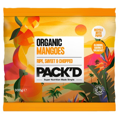 PACK'D Organic & Sweet Chopped Mango