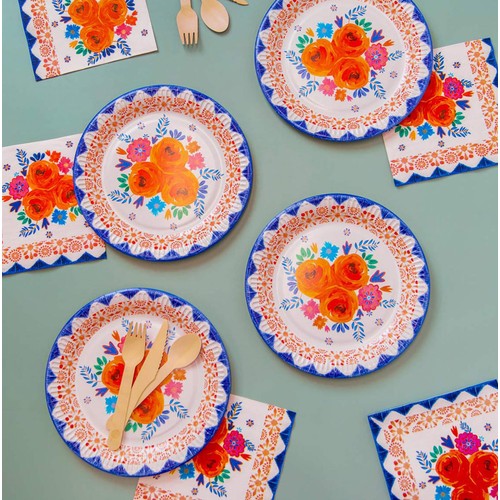 Talking Tables Boho Floral Paper Plates thumbnail 2