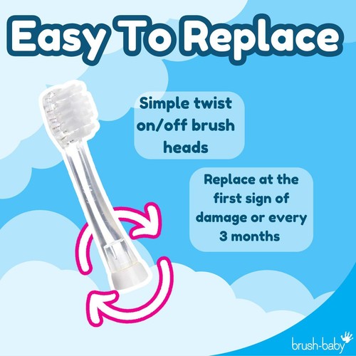 Brush-Baby BabySonic Replacement Toothbrush Heads, 18-36 mths thumbnail 3