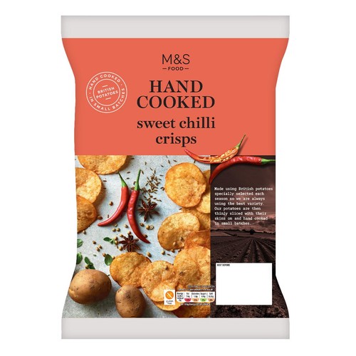 M&S Hand Cooked Sweet Chilli Crisps thumbnail 2