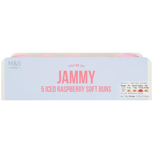 M&S Iced Raspberry Soft Buns thumbnail 3