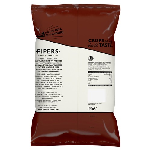 Pipers Great Berwick Longhorn Beef Sharing Bag Crisps thumbnail 2