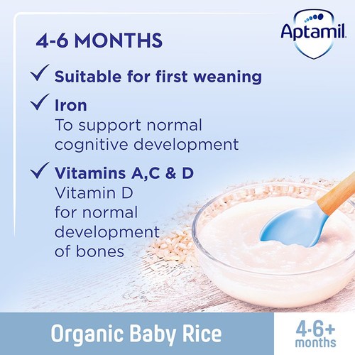 Aptamil Organic Baby Rice Cereal 4+ Months thumbnail 2
