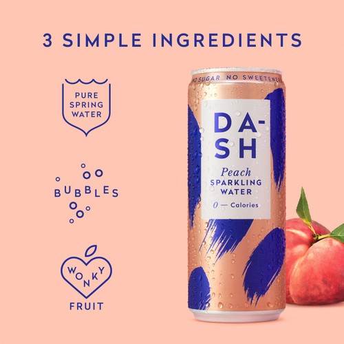 DASH Peach Infused Sparkling Water thumbnail 4