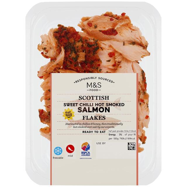 M&S Scottish Sweet Chilli Hot Smoked Salmon Flakes thumbnail 3
