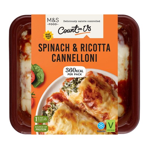 M&S Count On Us Spinach & Ricotta Cannelloni