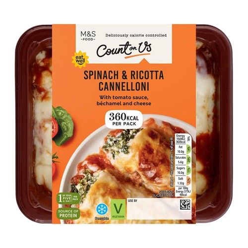 M&S Count On Us Spinach & Ricotta Cannelloni thumbnail 2
