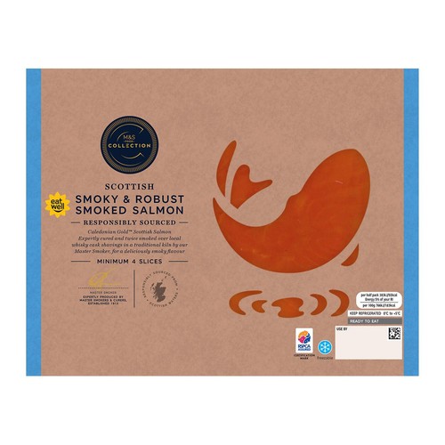 M&S Collection Scottish Smoky & Robust Smoked Salmon thumbnail 2