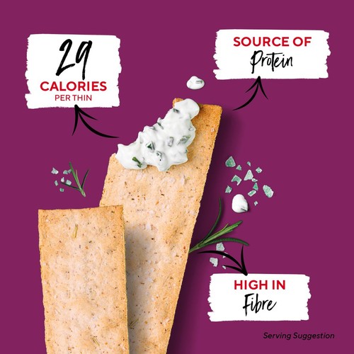 Ryvita Thins Rosemary & Sea Salt Flatbread Crackers thumbnail 6