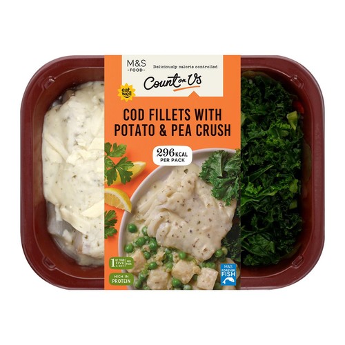 M&S Count on Us Cod Fillets with Potato & Pea Crush