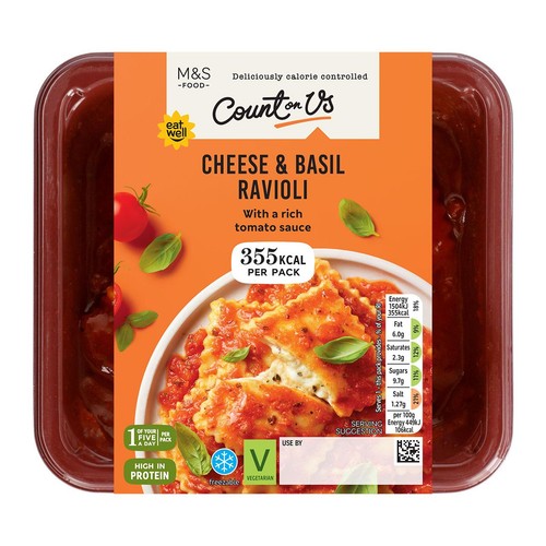 M&S Count On Us Cheese & Basil Ravioli thumbnail 2