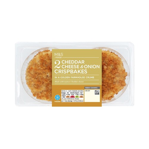 M&S 2 Cheddar Cheese & Onion Crispbakes thumbnail 4