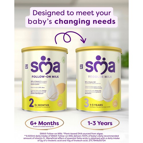 SMA Stage 2 Follow-on Baby Milk Formula Powder From 6-12 Months 800g thumbnail 4