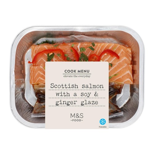 M&S Cook Menu Salmon with Soy & Ginger Dressing