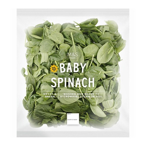 M&S Young Spinach Washed & Ready to Cook thumbnail 2
