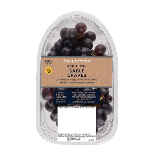 M&S Collection Sable Seedless Grapes thumbnail 2
