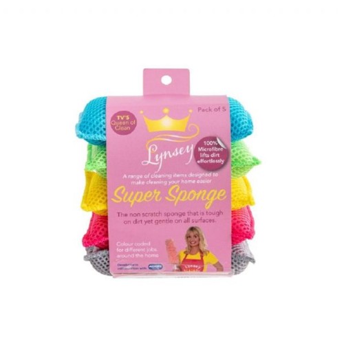 Addis  Mixed Colours Microfibre Super Sponge Pad  Set of 5 thumbnail 2