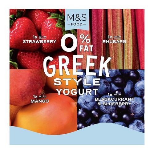 M&S 4 Flavour Greek Style Yogurts