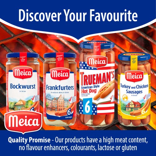 Meica Turkey & Chicken Hot Dog Sausages thumbnail 5