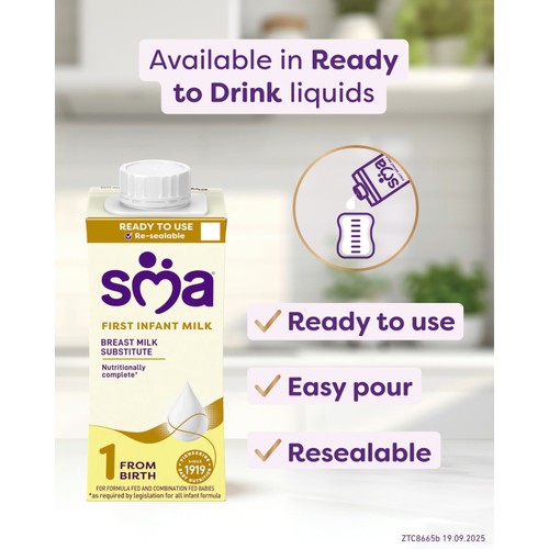 SMA Stage 1 First Infant Baby Milk Formula Powder from birth 800g thumbnail 5