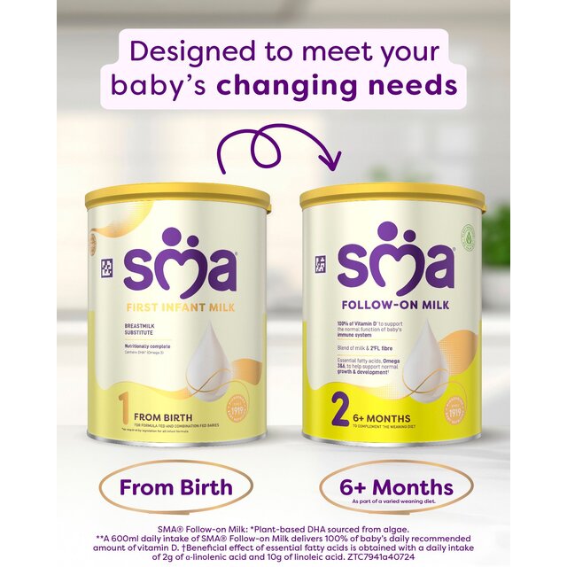 SMA Stage 1 First Infant Baby Milk Formula Powder from birth 800g thumbnail 8