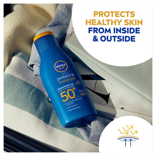 NIVEA SUN Protect & Moisture SPF 50+ Sun Lotion Travel Size thumbnail 4